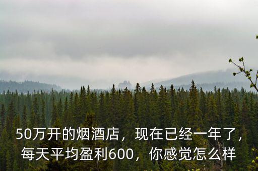 50萬開的煙酒店，現在已經一年了，每天平均盈利600，你感覺怎么樣