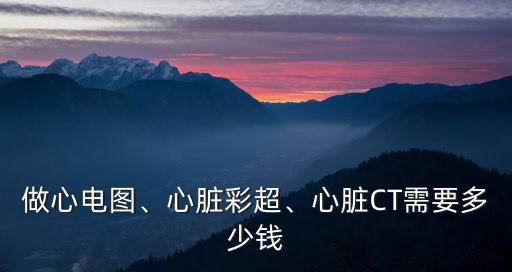 濮陽(yáng)心臟彩超需要多少錢(qián),心臟CT需要多少錢(qián)