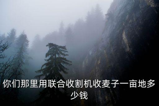 你們那里用聯合收割機收麥子一畝地多少錢