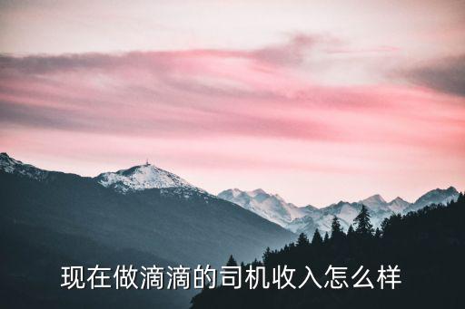 鶴壁滴滴司機收入怎么樣,現在做滴滴的司機收入怎么樣