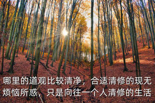 哪里的道觀比較清凈，合適清修的現(xiàn)無煩惱所惑，只是向往一個人清修的生活