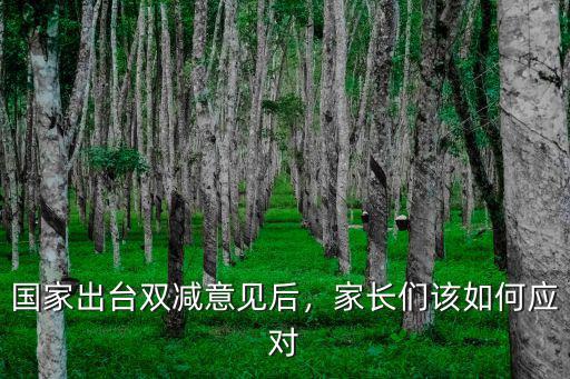 國家出臺雙減意見后，家長們該如何應對