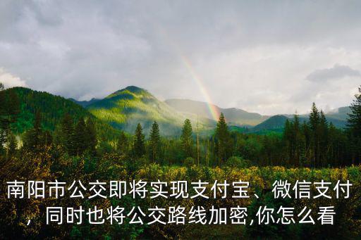 南陽市公交即將實現支付寶、微信支付，同時也將公交路線加密,你怎么看