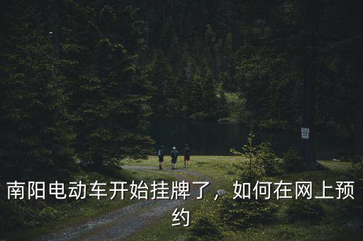 南陽電動車開始掛牌了，如何在網(wǎng)上預(yù)約