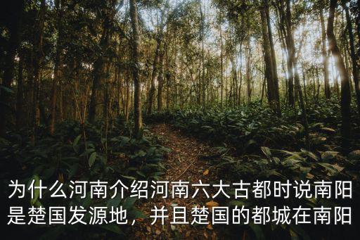 為什么河南介紹河南六大古都時(shí)說南陽是楚國(guó)發(fā)源地，并且楚國(guó)的都城在南陽