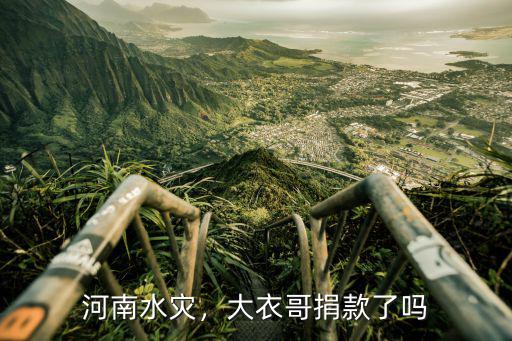 河南水災，大衣哥捐款了嗎