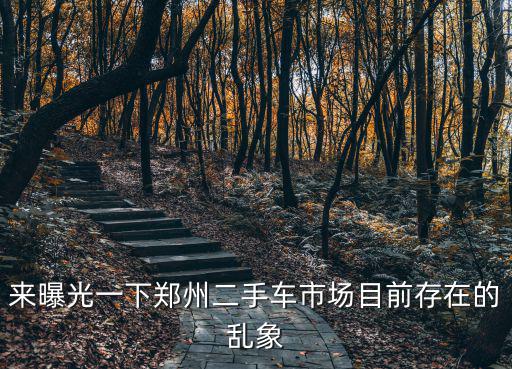 來曝光一下鄭州二手車市場目前存在的亂象
