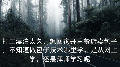 打工漂泊太久，想回家開早餐店賣包子，不知道做包子技術(shù)哪里學(xué)，是從網(wǎng)上學(xué)，還是拜師學(xué)習(xí)呢
