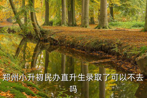 鄭州小升初民辦直升生錄取了可以不去嗎