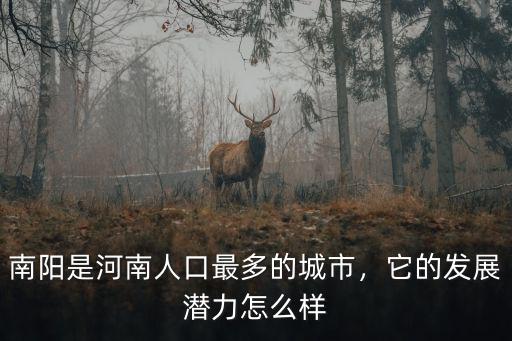南陽是河南人口最多的城市，它的發(fā)展?jié)摿υ趺礃? class=