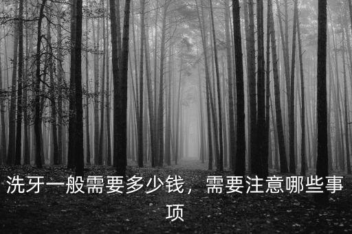 洗牙一般需要多少錢，需要注意哪些事項