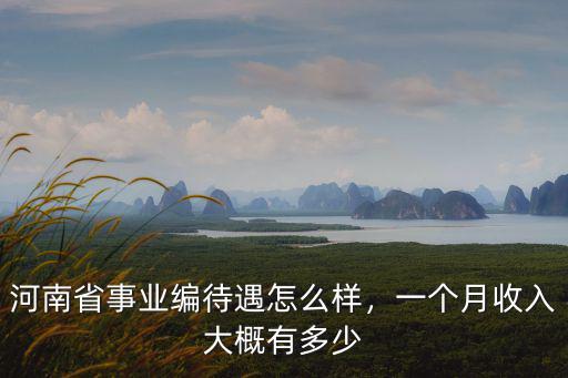 河南省事業(yè)編待遇怎么樣，一個月收入大概有多少