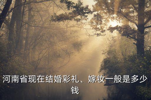 河南省現(xiàn)在結(jié)婚彩禮、嫁妝一般是多少錢