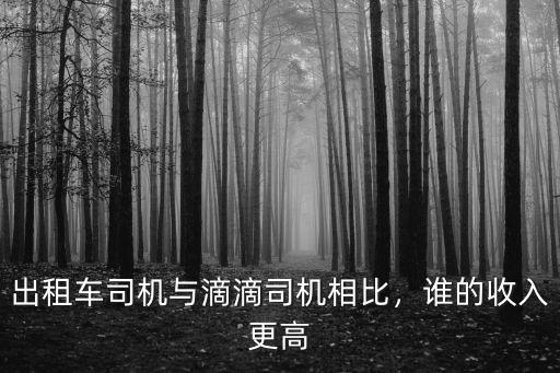 出租車司機與滴滴司機相比，誰的收入更高