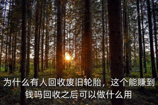 為什么有人回收廢舊輪胎，這個能賺到錢嗎回收之后可以做什么用