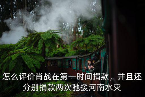 怎么評價肖戰在第一時間捐款，并且還分別捐款兩次馳援河南水災