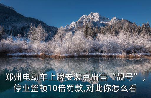 鄭州電動車上牌安裝點出售“靚號”，停業整頓10倍罰款,對此你怎么看