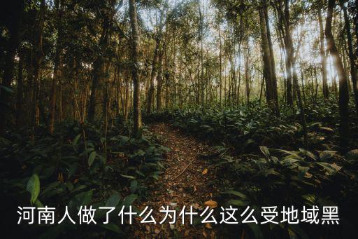 河南人做了什么為什么這么受地域黑