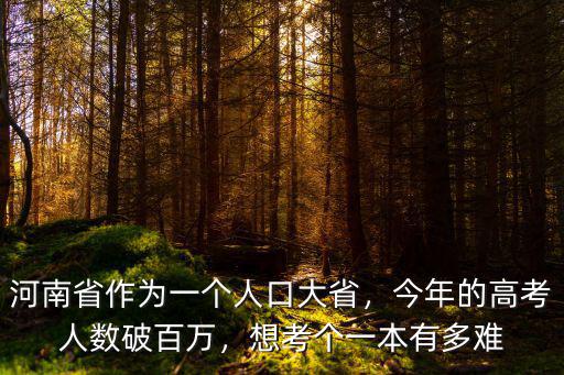 河南省一本錄多少人,河南一本線估計會多少