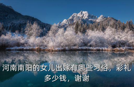 河南南陽的女兒出嫁有哪些習俗，彩禮多少錢，謝謝