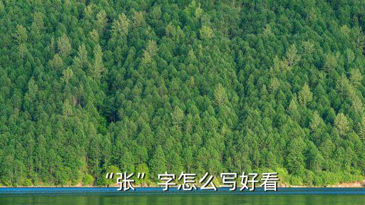 “張”字怎么寫好看