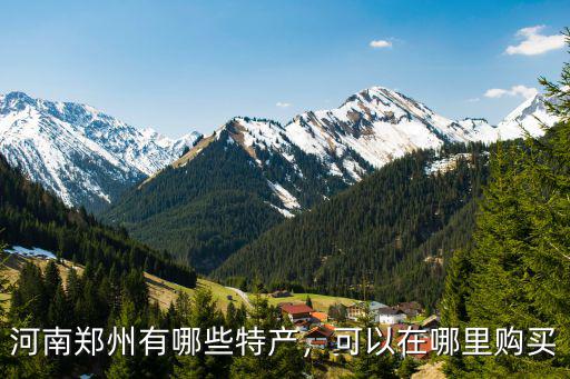 河南鄭州有哪些特產，可以在哪里購買