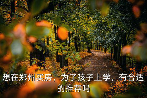 想在鄭州買房，為了孩子上學(xué)，有合適的推薦嗎