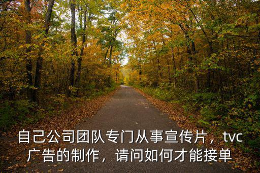 自己公司團隊專門從事宣傳片，tvc廣告的制作，請問如何才能接單