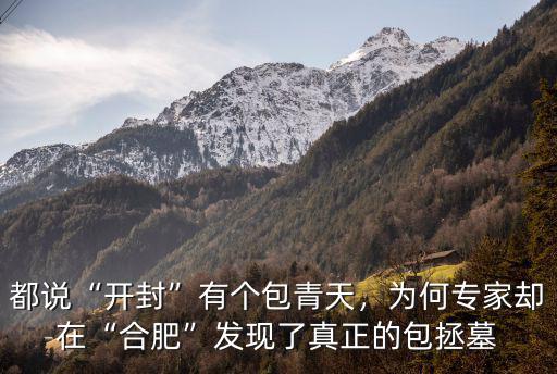 都說“開封”有個包青天，為何專家卻在“合肥”發現了真正的包拯墓