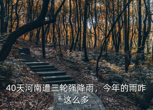 40天河南遭三輪強降雨，今年的雨咋這么多