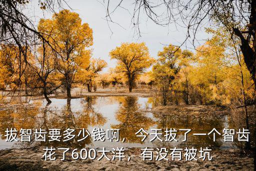 拔智齒要多少錢啊，今天拔了一個智齒花了600大洋，有沒有被坑
