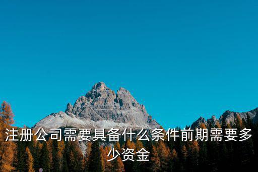 注冊公司需要具備什么條件前期需要多少資金