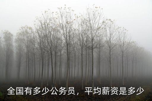 全國(guó)有多少公務(wù)員，平均薪資是多少
