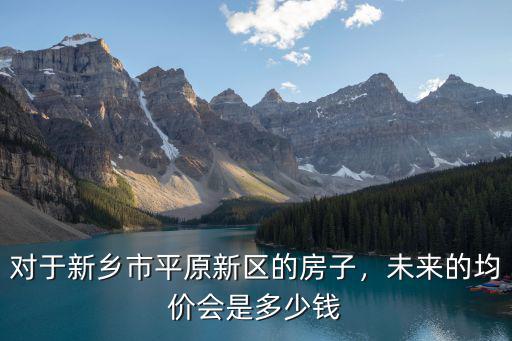 河南新鄉市新區房價是多少,新鄉市平原新區前景如何