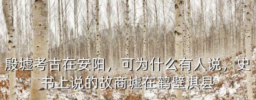 殷墟考古在安陽，可為什么有人說，史書上說的故商墟在鶴壁淇縣