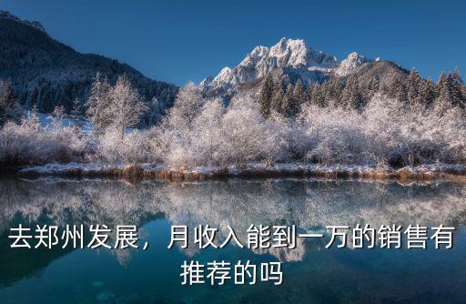 去鄭州發(fā)展，月收入能到一萬(wàn)的銷(xiāo)售有推薦的嗎