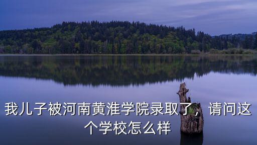 我兒子被河南黃淮學院錄取了，請問這個學校怎么樣