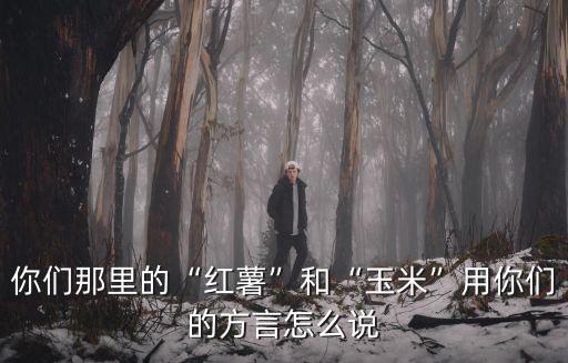 你們那里的“紅薯”和“玉米”用你們的方言怎么說