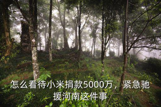 怎么看待小米捐款5000萬，緊急馳援河南這件事