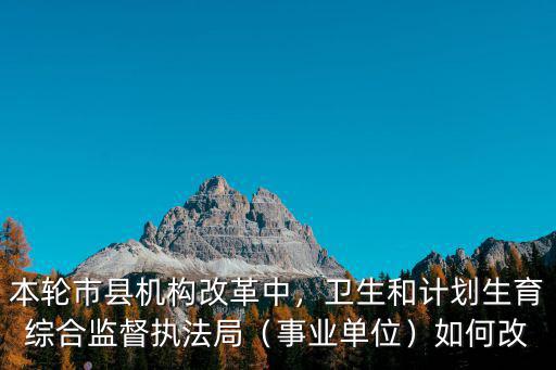 本輪市縣機構改革中，衛生和計劃生育綜合監督執法局（事業單位）如何改