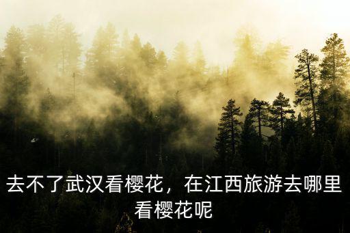去不了武漢看櫻花，在江西旅游去哪里看櫻花呢