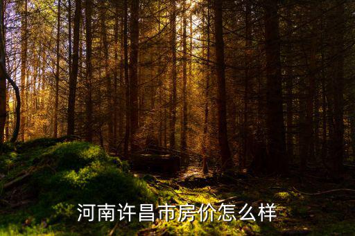 河南許昌市房價怎么樣