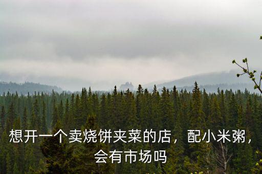 想開一個(gè)賣燒餅夾菜的店，配小米粥，會(huì)有市場嗎