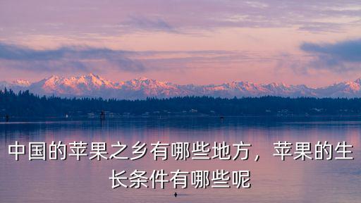中國的蘋果之鄉有哪些地方，蘋果的生長條件有哪些呢