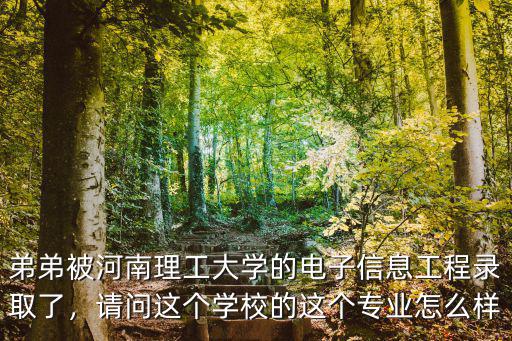 弟弟被河南理工大學的電子信息工程錄取了，請問這個學校的這個專業怎么樣