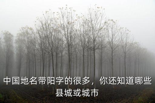 河南帶陽字的地名怎么讀,中國地名帶陽字的很多