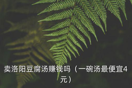 正宗洛陽豆腐湯丸子湯怎么樣,賣洛陽豆腐湯賺錢嗎