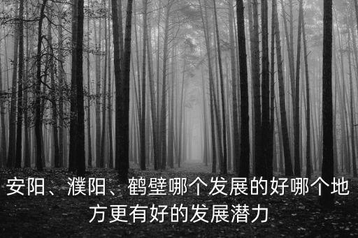 安陽、濮陽、鶴壁哪個發展的好哪個地方更有好的發展潛力