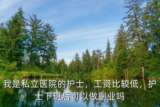 我是私立醫院的護士，工資比較低，護士下班后可以做副業嗎