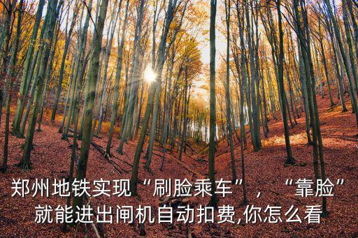 鄭州地鐵實現(xiàn)“刷臉乘車”，“靠臉”就能進出閘機自動扣費,你怎么看